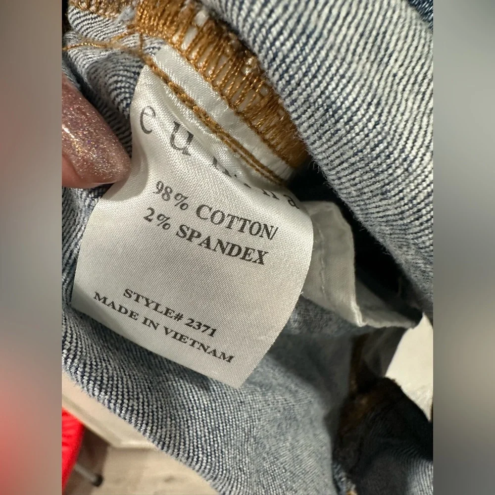 Eunina Denim Overall Shorts Size Small - Picture 6 of 6